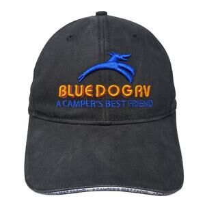 Blue Dog RV A Campers Bestfriend Baseball Cap Black OS Adjustable Embroidered